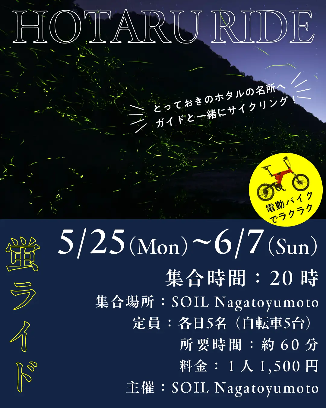 長門湯本温泉蛍ライド画像